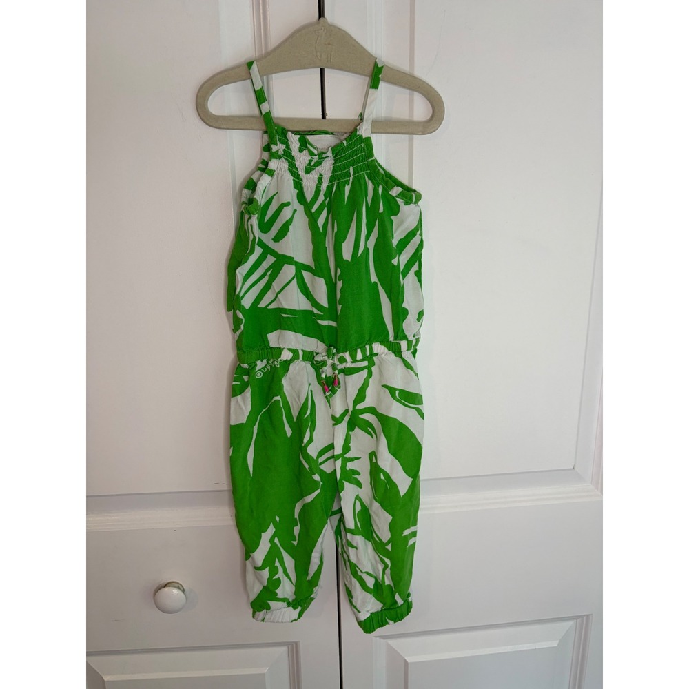 Lilly Pulitzer Target 20th Anniversary Green White Palm Romper Girls 12 Months